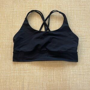 Lululemon black energy longline bra